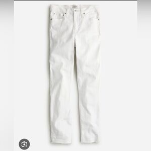 NWT J. Crew White Denim Skinny Jeans